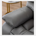 Modern Sofa with Gray Techno Fabric, Metal Frame, and Silicon Fill for Ultimate Comfort fykl-436