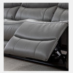 Modern Sofa with Gray Techno Fabric, Metal Frame, and Silicon Fill for Ultimate Comfort fykl-436