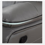 Modern Sofa with Gray Techno Fabric, Metal Frame, and Silicon Fill for Ultimate Comfort fykl-436