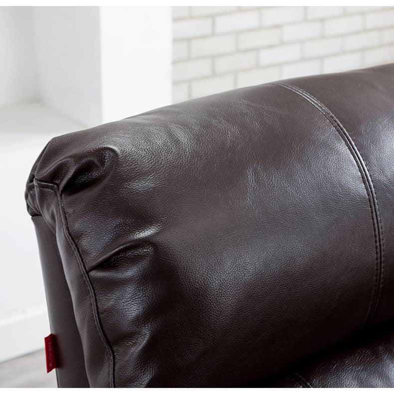 Modern Sofa with Nano Leather and Silicon Fill - Premium Gray, Orange, Off White, Khaki Colors, Elm Wood and Metal Frame fykl-437