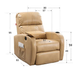 Modern Sofa with Nano Leather and Silicon Fill - Premium Gray, Orange, Off White, Khaki Colors, Elm Wood and Metal Frame fykl-437