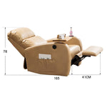 Modern Sofa with Nano Leather and Silicon Fill - Premium Gray, Orange, Off White, Khaki Colors, Elm Wood and Metal Frame fykl-437