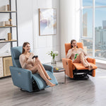 Stylish Techno Fabric Sofa - Vibrant Orange, Blue & Gray with Durable Metal Frame fykl-441