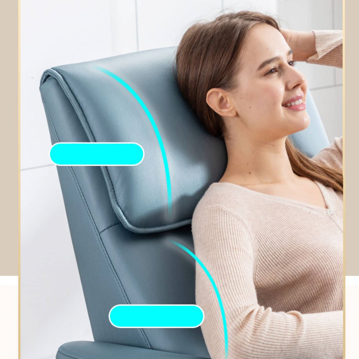 Stylish Techno Fabric Sofa - Vibrant Orange, Blue & Gray with Durable Metal Frame fykl-441