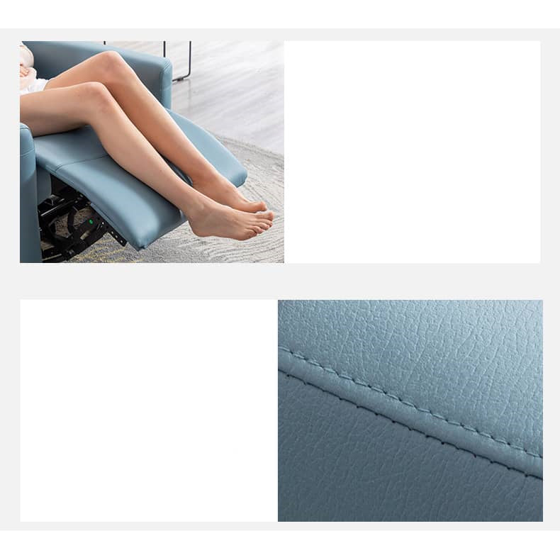 Stylish Techno Fabric Sofa - Vibrant Orange, Blue & Gray with Durable Metal Frame fykl-441