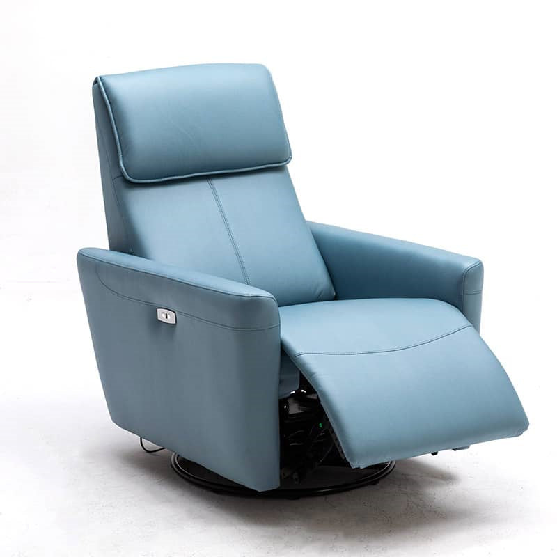 Stylish Techno Fabric Sofa - Vibrant Orange, Blue & Gray with Durable Metal Frame fykl-441