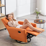 Stylish Techno Fabric Sofa - Vibrant Orange, Blue & Gray with Durable Metal Frame fykl-441