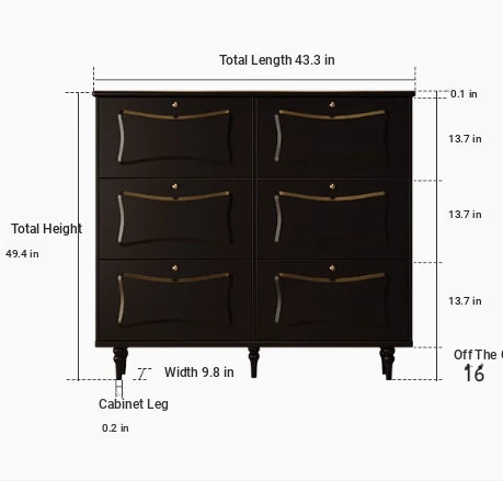 Elegant Black Cabinet with Gold Accents – Stylish Storage Solution for Modern Interiors fymj-4844