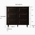 Elegant Black Cabinet with Gold Accents – Stylish Storage Solution for Modern Interiors fymj-4844