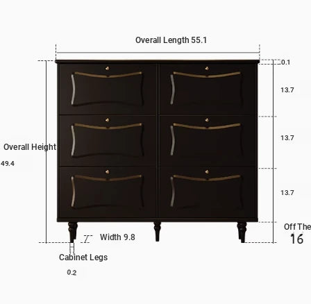 Elegant Black Cabinet with Gold Accents – Stylish Storage Solution for Modern Interiors fymj-4844