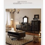 Stylish Rolling Tea Table with Tempered Glass Top and Acrylic Details - Modern Home Bar Cart with Storage Compartments fymj-4845