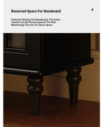 Elegant Black Cabinet with Arched Glass Panels - Stylish Storage Solution for Modern Homes fymj-4847