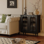 Elegant Solid Wood Cabinet with Acrylic Design - Modern Storage Solution for Your Home fymj-4848