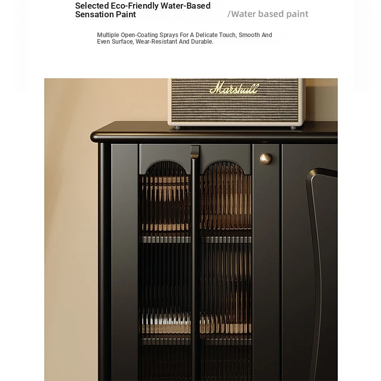 Elegant Solid Wood Cabinet with Acrylic Design - Modern Storage Solution for Your Home fymj-4848
