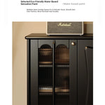 Elegant Solid Wood Cabinet with Acrylic Design - Modern Storage Solution for Your Home fymj-4848