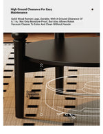 Stylish Round Coffee Table with Tempered Glass Top and Elegant Black Finish for Modern Living Rooms fymj-4849