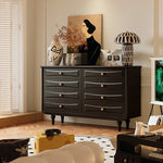 Stylish Modern Cabinet with Elegant Gold Handles and Ample Storage Space fymj-4850