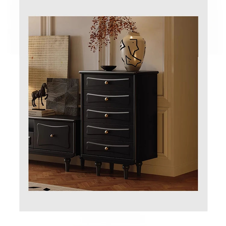 Stylish Modern Cabinet with Elegant Gold Handles and Ample Storage Space fymj-4850