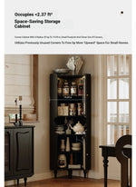 Elegant Black Cabinet with Acrylic Rattan Weaving Design – Stylish Storage Solution for Any Room fymj-4851
