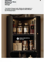 Elegant Black Cabinet with Acrylic Rattan Weaving Design – Stylish Storage Solution for Any Room fymj-4851