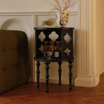 Elegant Multi-Layer Board Tea Table with Glass and Red Oak Finish – Stylish Accent for Any Living Space fymj-4852