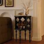 Elegant Multi-Layer Board Tea Table with Glass and Red Oak Finish – Stylish Accent for Any Living Space fymj-4852