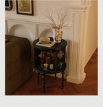 Elegant Multi-Layer Board Tea Table with Glass and Red Oak Finish – Stylish Accent for Any Living Space fymj-4852