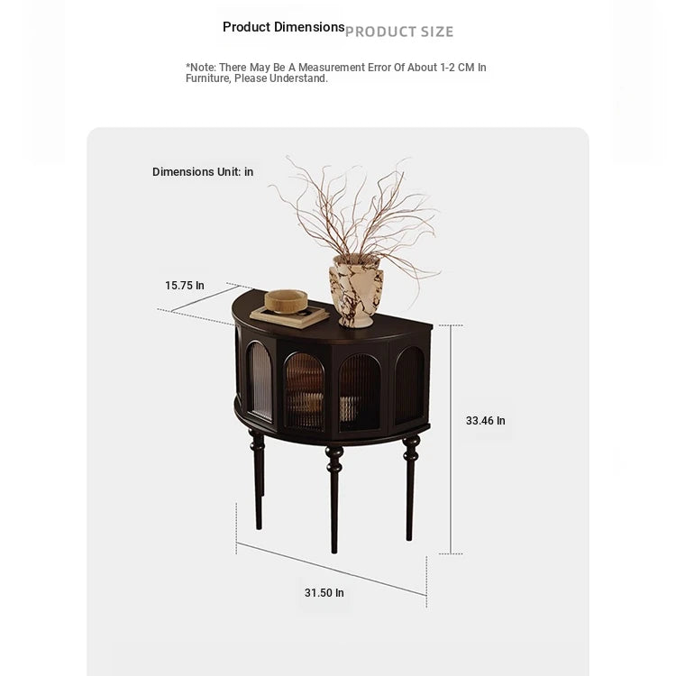 Elegant Multi-Layer Board Cabinet in Glass and Red Oak - Stylish Storage Solution for Modern Interiors fymj-4853