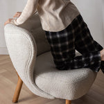 Elegant White Natural Wood Chair with Comfortable Foam and Polyester Cushioning fyx-823
