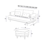 Luxurious Dark Green Sofa with Natural Wood Accents and Goose Down Cushions fyx-825