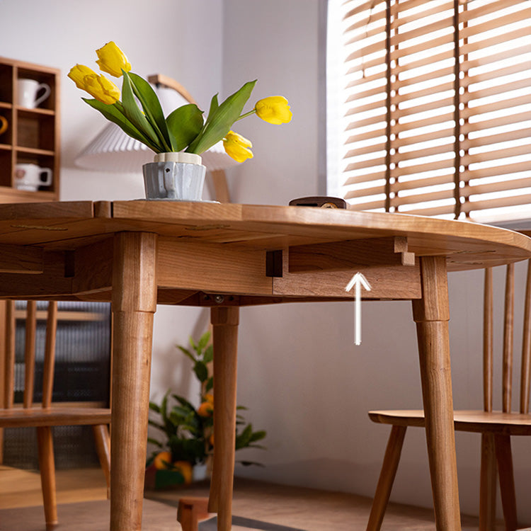 Natural Oak Wood and Cherry Wood Table - Elegant Wooden Furniture for Your Home fyx-836