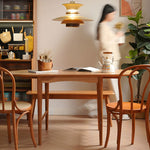 Elegant Cherry and Oak Wood Table with Steel Frame – Perfect for Modern Interiors fyx-840