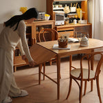 Elegant Cherry and Oak Wood Table with Steel Frame – Perfect for Modern Interiors fyx-840