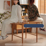 Elegant Cherry and Oak Wood Table with Steel Frame – Perfect for Modern Interiors fyx-840