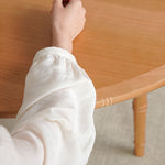 Elegant Natural Wood Table with Cherry Finish, Durable Plywood & Sleek Stainless Steel Accents fyx-843