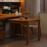 Natural Wood Table with Cherry Finish and Steel Accents - Elegant and Durable Design fyx-844