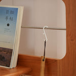 Elegant Cherry Wood Storage Rack with Rattan Shelves & Stainless Steel Frame fyx-852