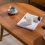 Natural Wood Tea Table - Oak, Paulownia, Copper Cherry Wood Design fyx-867