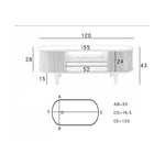 Elegant Cherry Wood Tea Table with Plywood Accents and Copper Detailing fyx-872