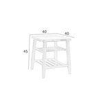 Stylish Tea Table in Cherry Wood & Walnut with Elegant Rattan Design fyx-874