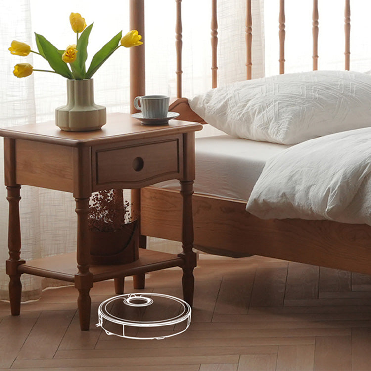 Stunning Cherry Wood Bedside Cupboard - Natural Finish Nightstand fyx-879