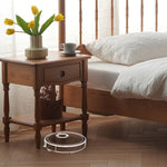 Stunning Cherry Wood Bedside Cupboard - Natural Finish Nightstand fyx-879