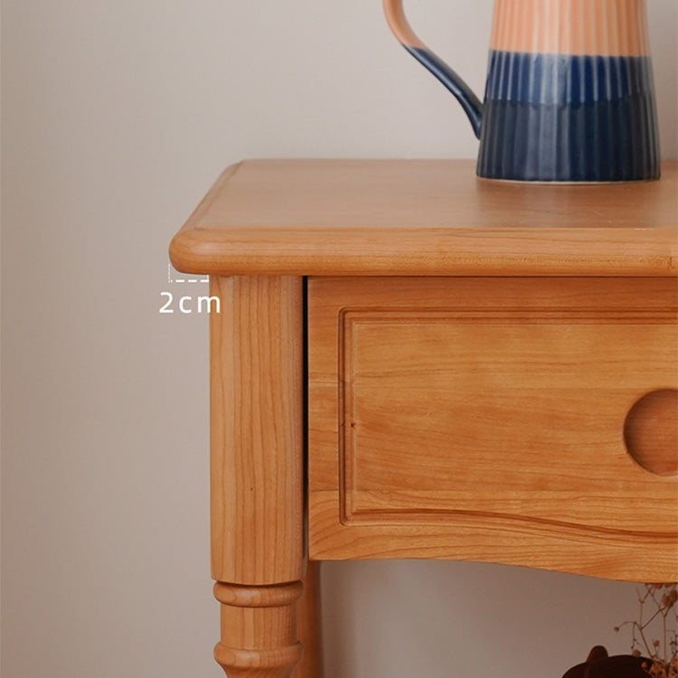 Stunning Cherry Wood Bedside Cupboard - Natural Finish Nightstand fyx-879