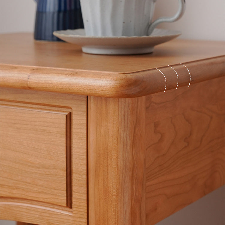 Stunning Cherry Wood Bedside Cupboard - Natural Finish Nightstand fyx-879