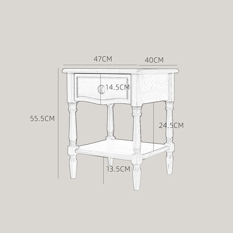 Stunning Cherry Wood Bedside Cupboard - Natural Finish Nightstand fyx-879