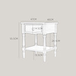 Stunning Cherry Wood Bedside Cupboard - Natural Finish Nightstand fyx-879