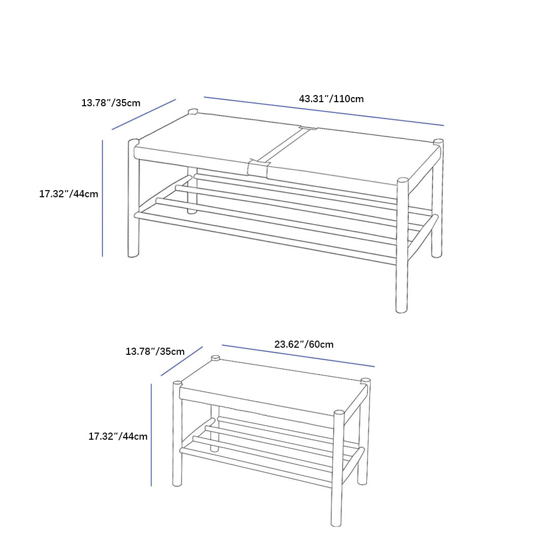 Handcrafted Oak Wood Stool with Stylish Paper Rope Seat fyx-887