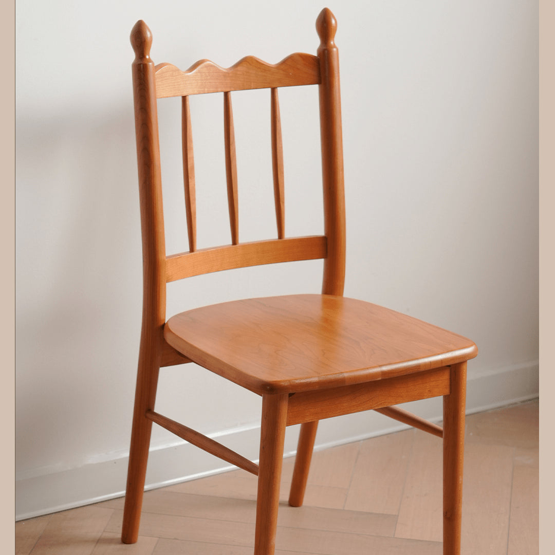 Elegant Natural Wood Chair in Rich Cherry Finish fyx-895