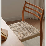 Natural Cherry Wood Chair, Kraft Paper Accent - Elegant & Durable Furniture fyx-897
