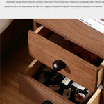 Modern Ash Wood Nightstand with Two Drawers – Stylish Bedroom Storage Solution fzgf-3103